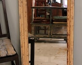 Distressed Cream Reclaimed Wood Large Mirror