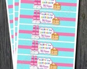 Pancakes and Pajamas Water Bottle Labels - DIY Party Favor - You Print Il_170x135