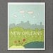 New Orleans Louisiana 8x10 / City Skyline Poster, Trendy Modern Nursery Decor, Typography Print, Giclee, United States Travel Theme, America