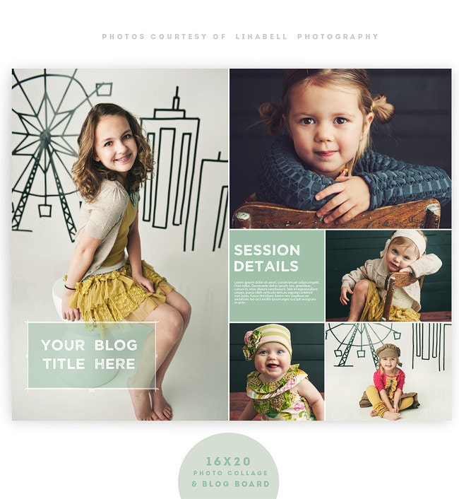 INSTANT DOWNLOAD Simple Rhapsody 16x20 Collage & Blog Board 3