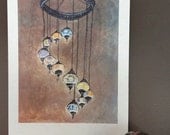 Moroccan Lights Sketch Print A4 by Chantal Vincent
