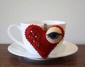 Glamour Eye Heart Pendant by Winnifreds Daughter