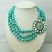 bubble necklace,holiday party,turquoise necklace,bridesmaid gifts,Beaded Jewelry,wedding necklace with chain