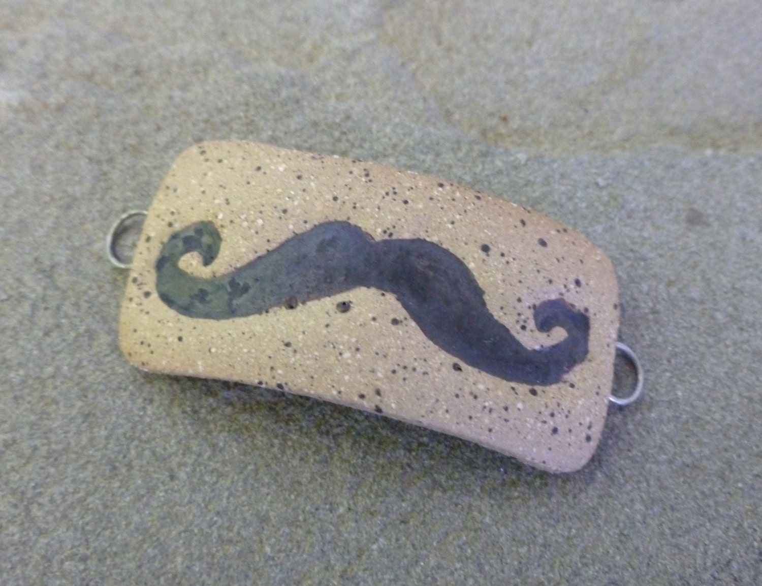 Stoneware Vaudeville Mustache Bracelet Connector