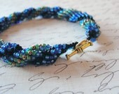 Blue and Green Double Spiral Bracelet