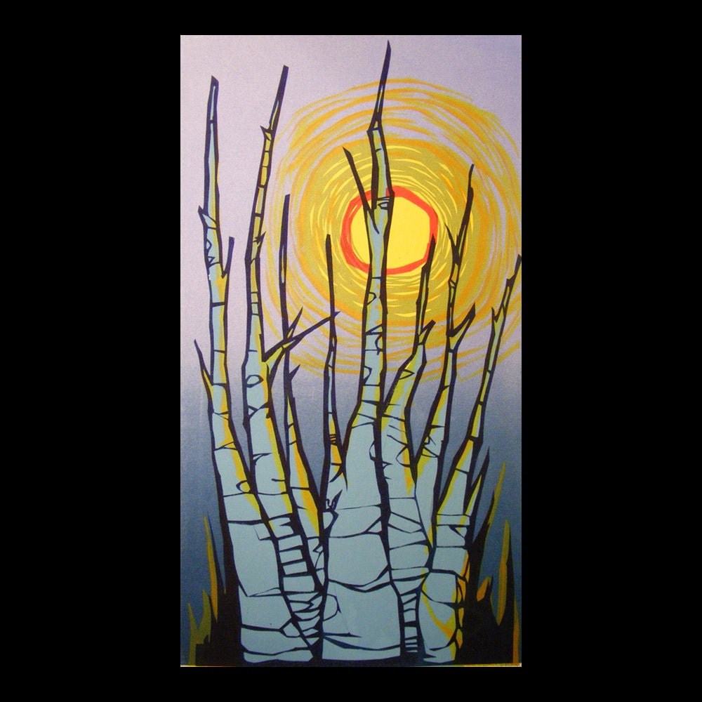 Light Through The Forest Antlers - Screen Print