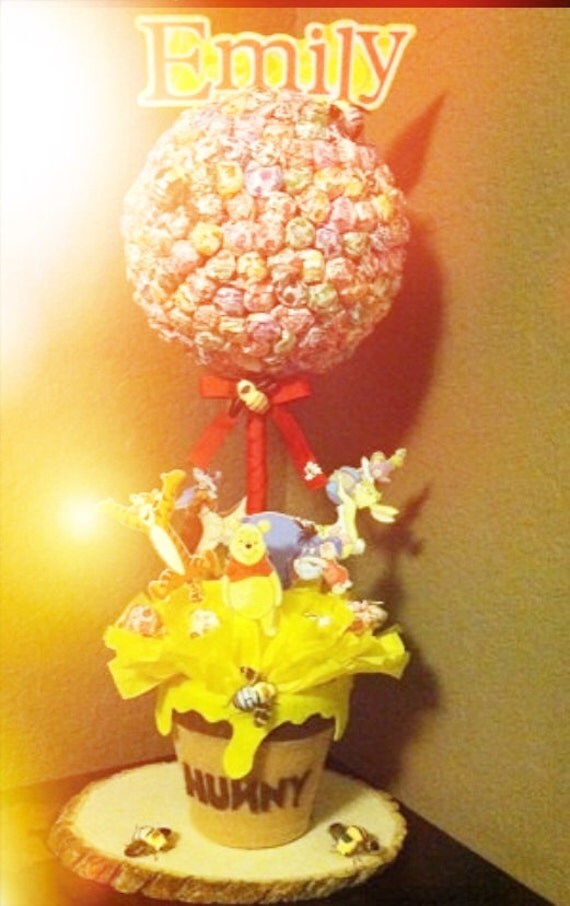 Winnie the Pooh inspired Lollipop Tree (custom made) Party Candy Buffet,Station,Centerpiece or gift