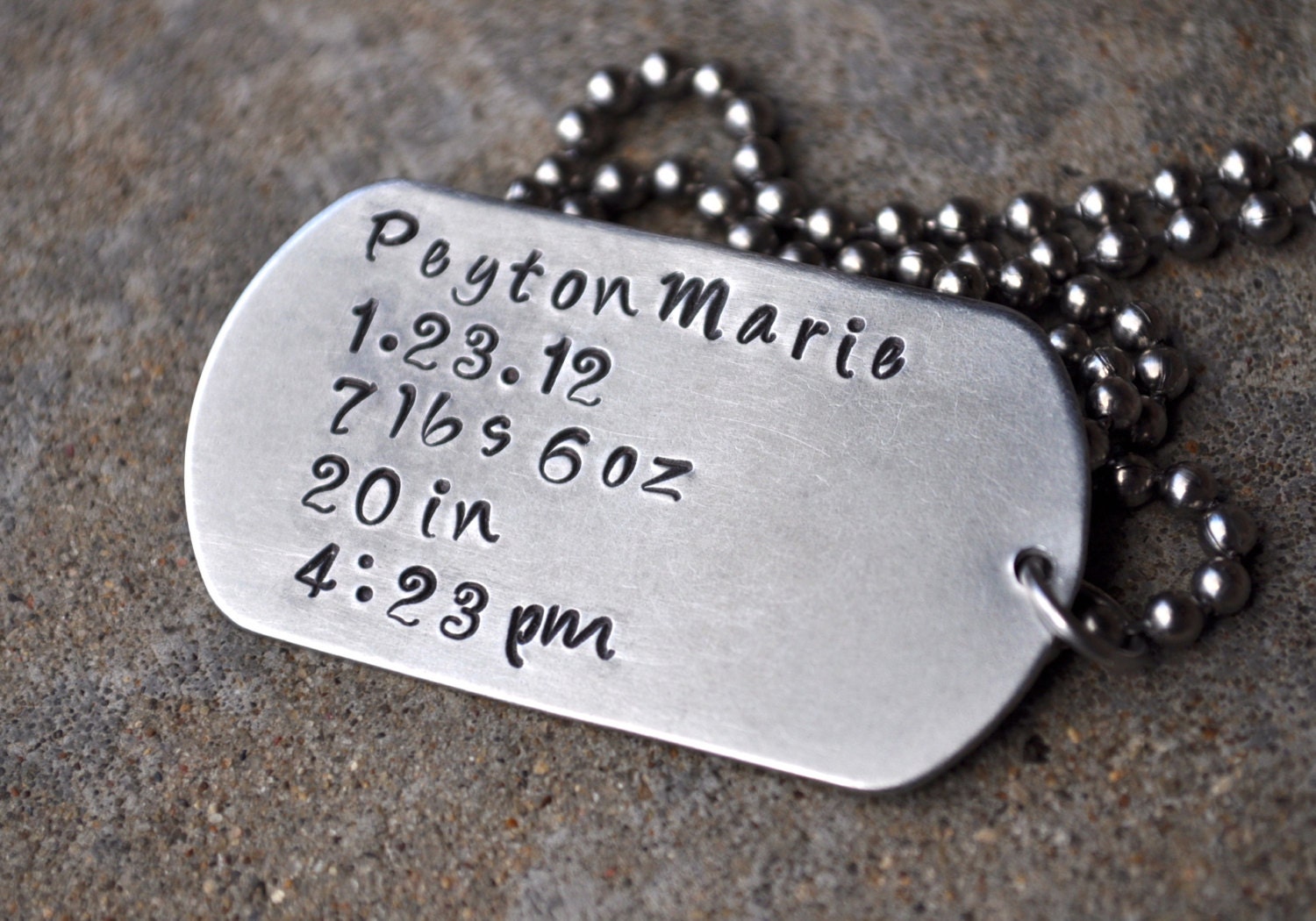 Hand Stamped Dog Tag - The Man Tag - Father's Day -