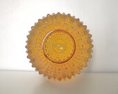 Vintage Glass Orb Light Shade Amber Bubble
