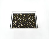 Limited Edition Petite Lucite Tray - Black/Gold Confetti