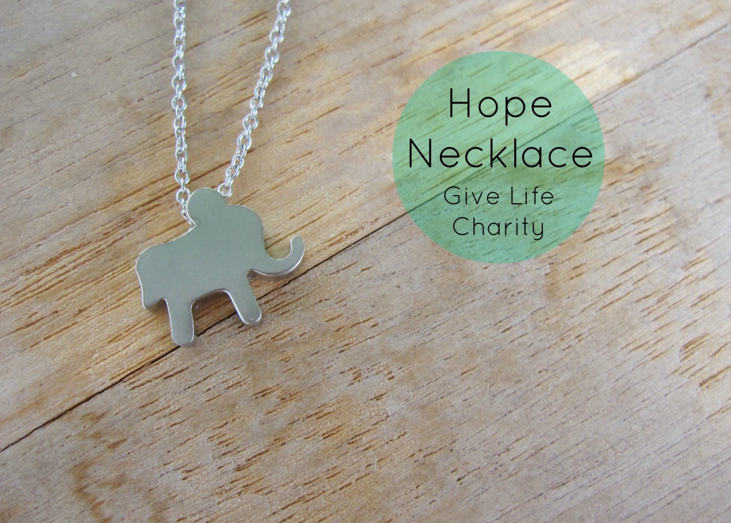 Hope Necklace in Silver - The Give Life Collection (16 or 18 or 20 Inch)