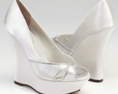Wedding Shoes - PB104.25 Women's Bridal 4 1/4" Wedge Shoes- Bridal Wedges