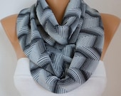 BIG SALE Chevron - Infinity Scarf Shawl Circle Scarf  Loop  Scarf Gift -fatwoman