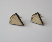 Wooden diamond studs / earrings - donated for charity by MADEWITHLaaVE