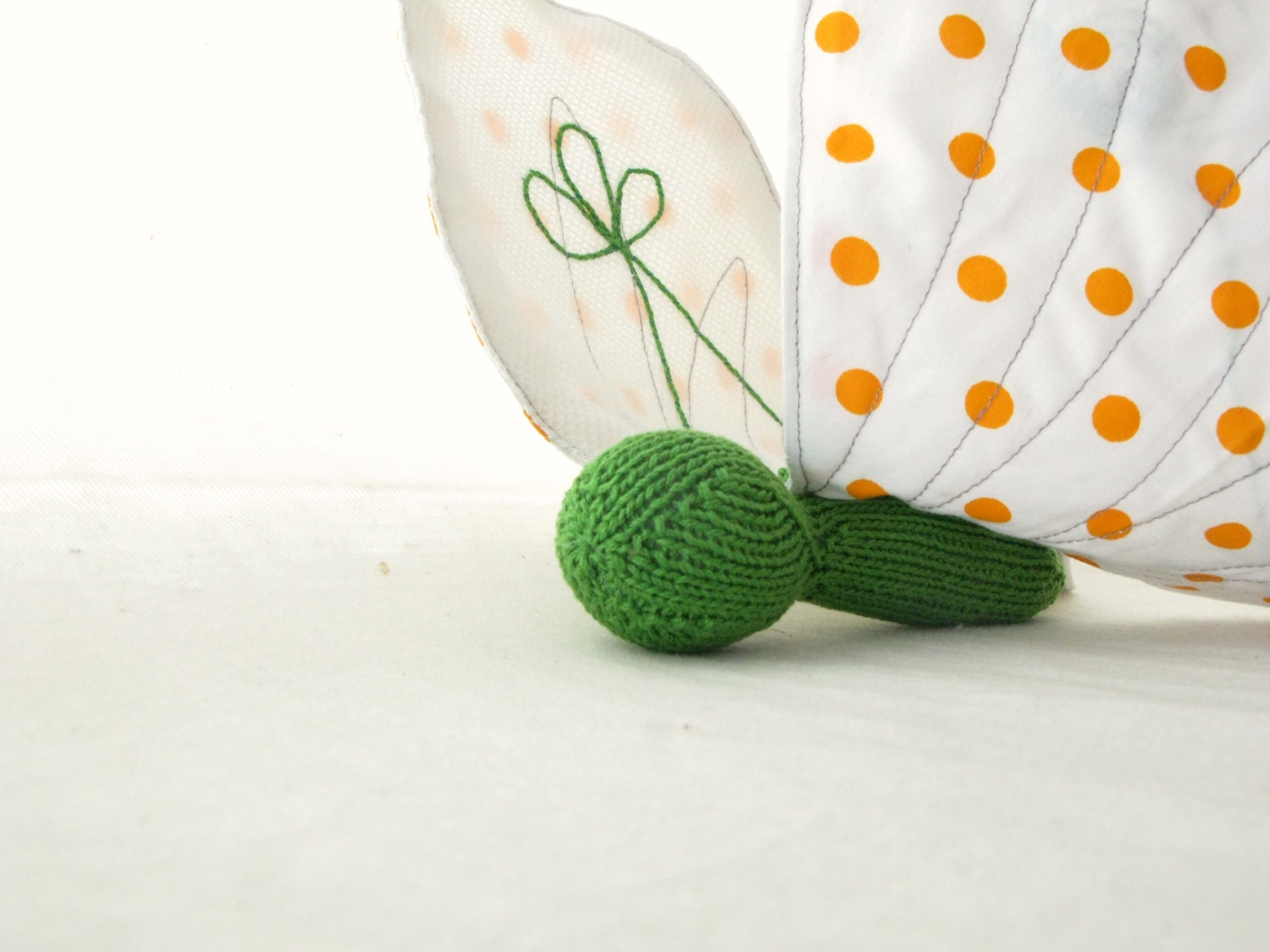Baby Butterfly to cuddle - Green & yellow