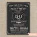 21st, 30th, 40th, 50th, 60th Surprise Birthday Party Invitation - chalkboard style - any age - printed or DIY