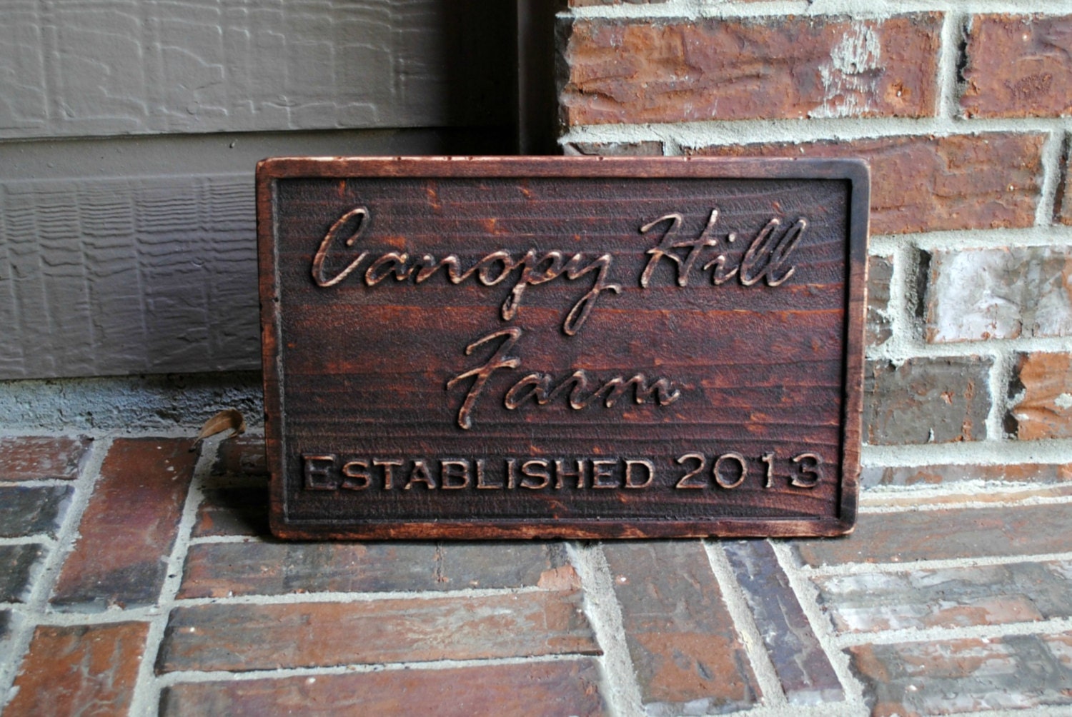 Custom Farm Name and Established Date Carved Wooden Sign - Personalized