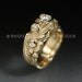 14k Yellow Gold ANNE WEDDING Ring Set, .58ct. E color, VS clarity Natural Diamond.  Ready to send