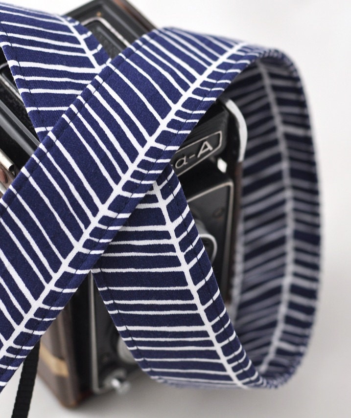 Navy and White Herringbone - Women's Accessories - Photographer Gift - Spring Accessories Spring Fashion