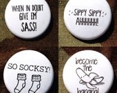 BANANA SASS button 4 pack