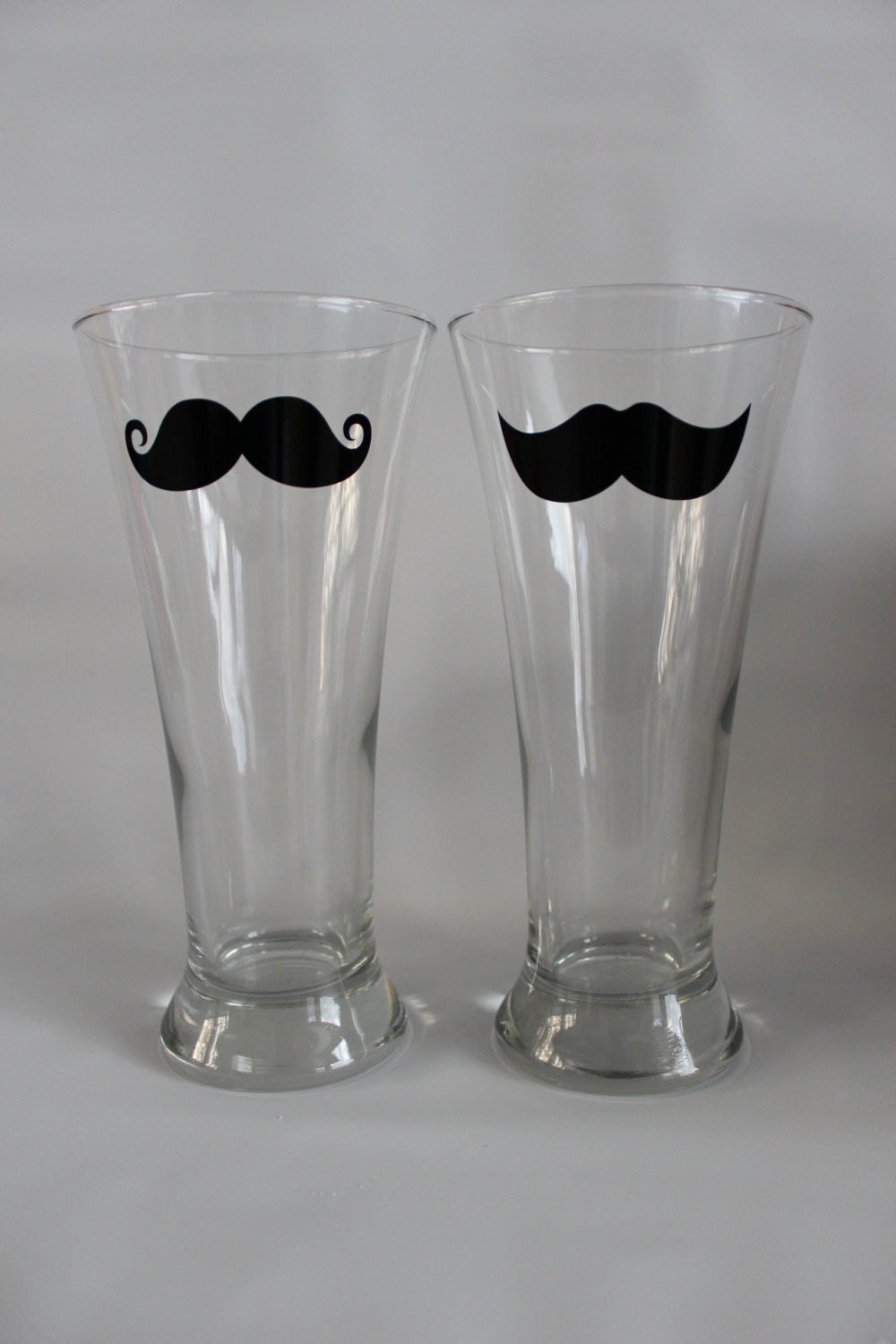 Mustache Pilsner Glasses - Set of 2