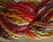 Spring in Bloom, Handspun Merino Wool plied with GEMS thread