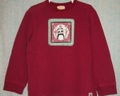 Peaceful Earth Panda Girls or Boys Upcycled Long Sleeved T-Shirt Size Small Size 5-6
