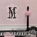 Large size MONOGRAM Initial Vinyl Wall Decal Sticker Boys Girls Nursery Bedroom