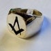 Solid Sterling Silver Masonic Signet Ring