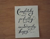 Pride and Prejudice Quote, Mrs. Darcy Quote, Jane Austen Quote, Book Quote, Typography Print, Hand Lettered Quote, 5x7 Print