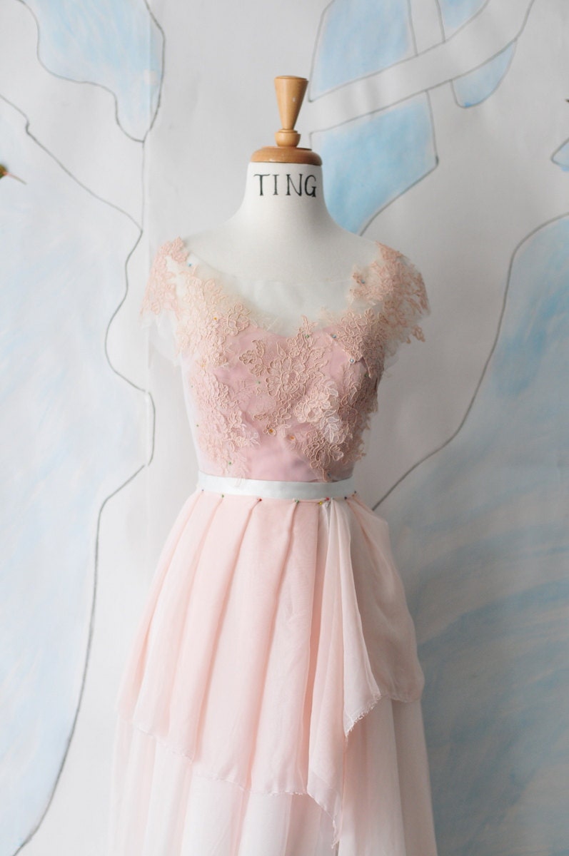 Blush-First Sight Love-Vintage lace-Inspired by Cherry Blossom in DC