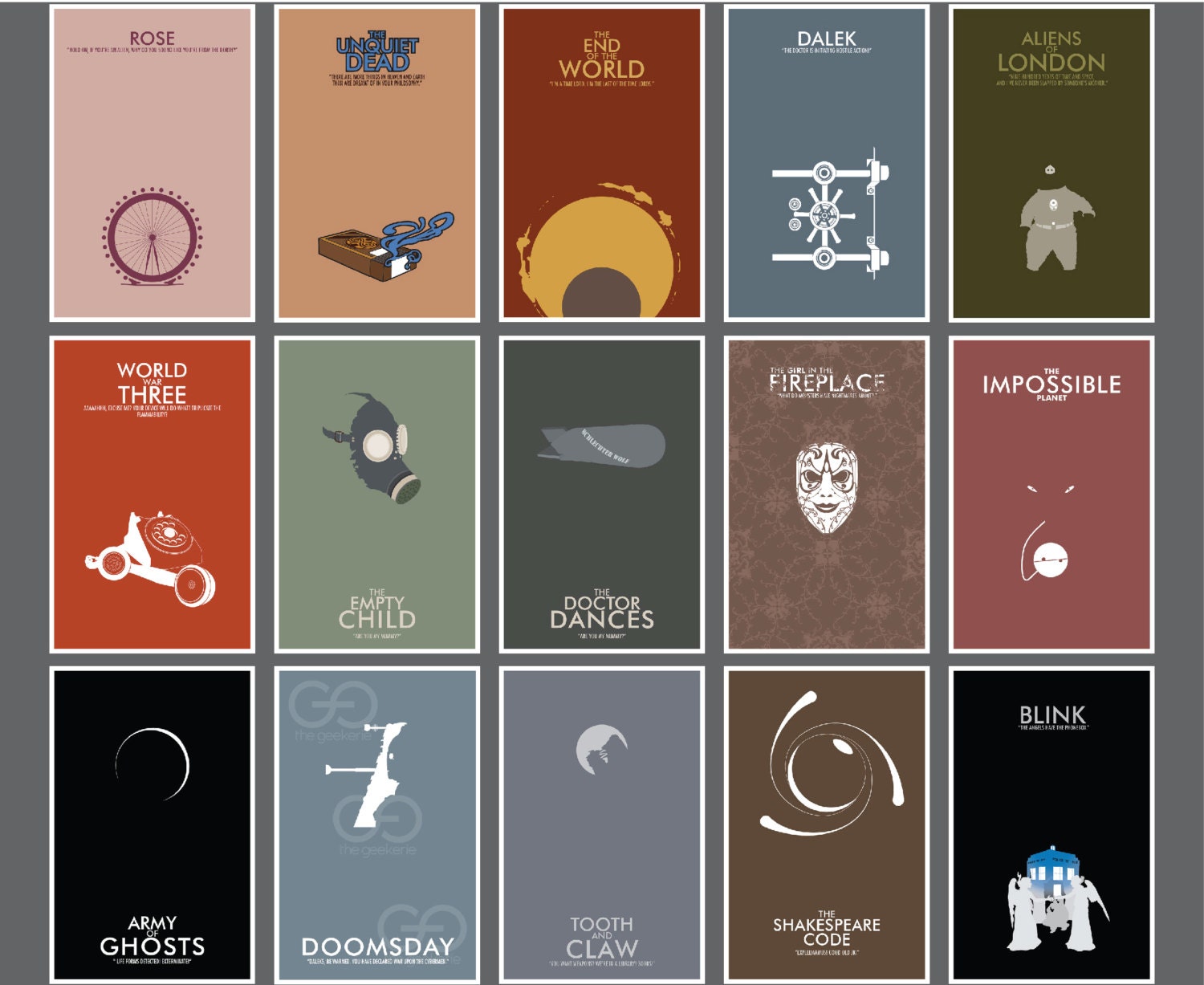 Doctor Who Poster Collection // Choose Any Three // 11x17 Science Fiction Prints