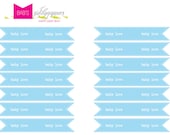 baby love Printable Straw/Stirrer Blue Flags