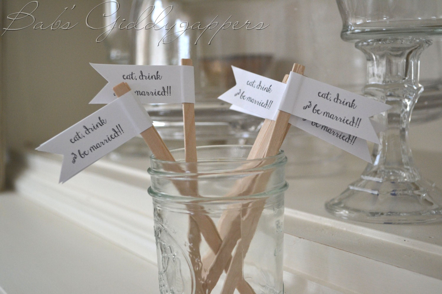 Drink Stirrers "Eat, Drink & Be Married"
