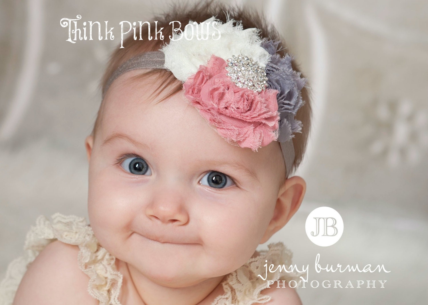 Baby Headband,Newborn Headband, Baby girl Headband,Shabby chic Headband, Baby Headbands,Headband,Vintage Inspired Headband,Baby Bows.