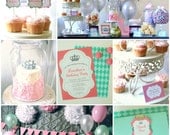 SALE 50% off Custom Princess Birthday - PRINTABLE DIY Party Collection - by anna and blue paperie