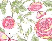 ROO Roses & Butterflies in Pink - Wendy Slotboom - In The Beginning Fabrics - 1 yard