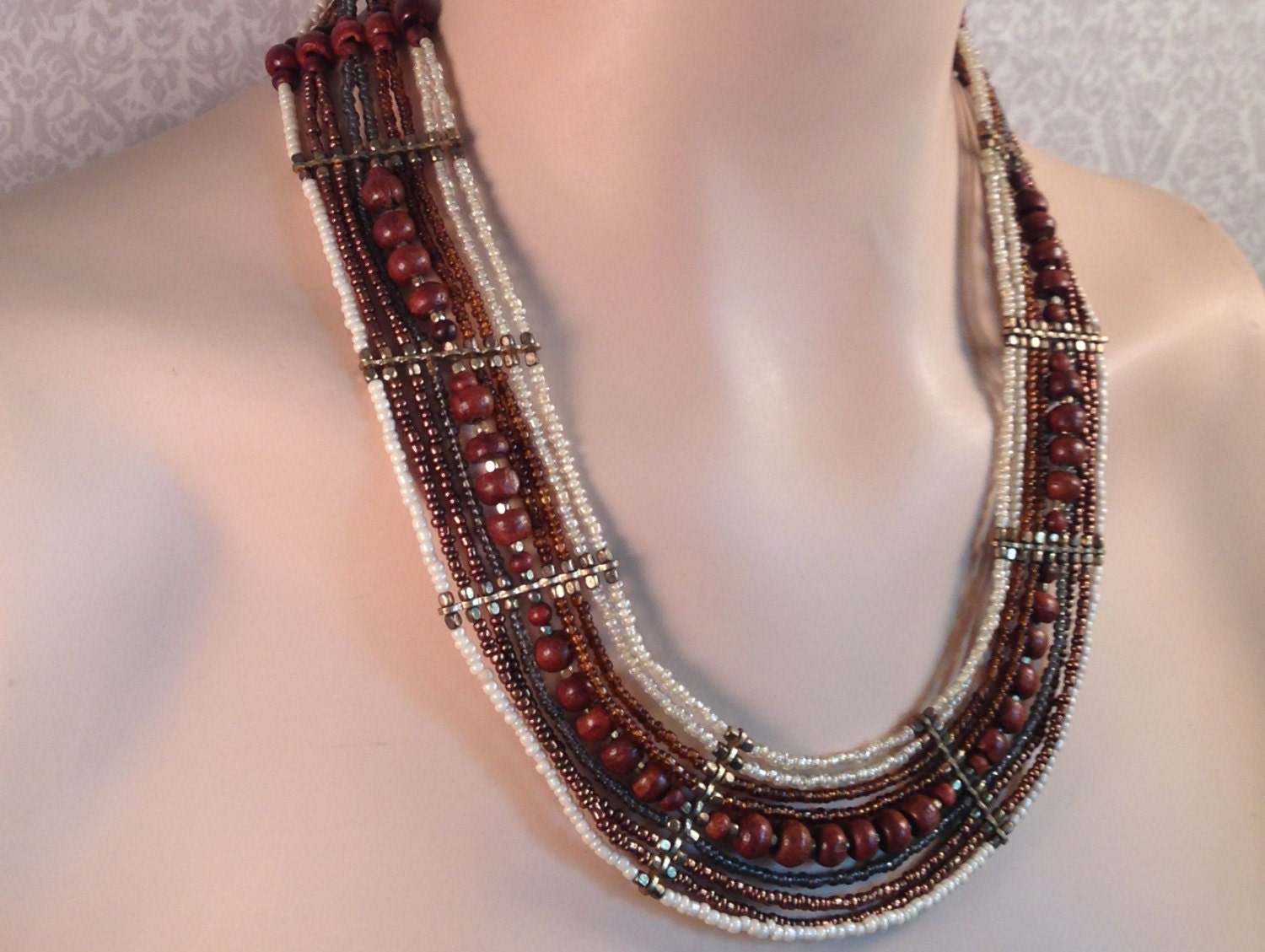 Vintage Natural Beaded Necklace