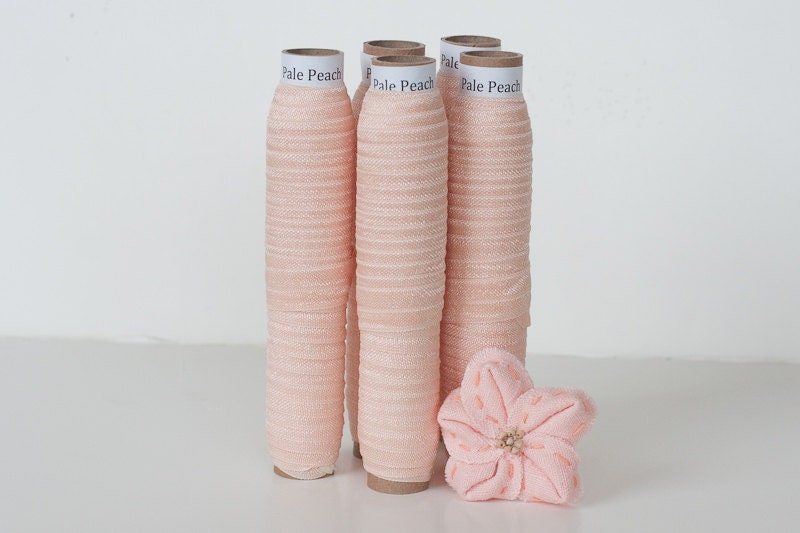 Pale Peach Fold Over Elastic for Baby Headbands - 5 Yards of 5/8 inch FOE
