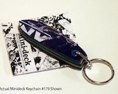Recycled Skateboard Keychain No.179 - "Cruiser" shape