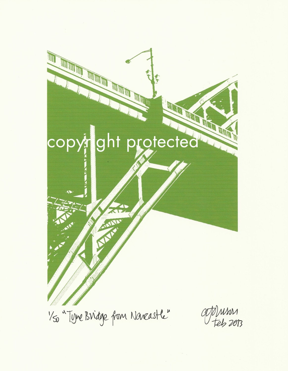 Limited Edition Print: The Tyne Bridge from Newcastle, Newcastle Upon Tyne / Gateshead, England, UK