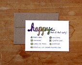 Happy Checkbox Greeting Card
