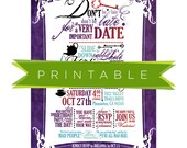 Mad Hatter Tea Printable Invitation