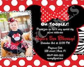 Minnie Mouse Birthday Invitation - DIY Print your own -  Matching Party Printables Available