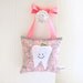 Girl's Tooth Fairy Pillow Tooth Fairy Gift in Pink Paris Print Cotton