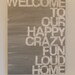welcome to our...home - in your preferred color - 12 x16 - hand painted canvas sign - custom color