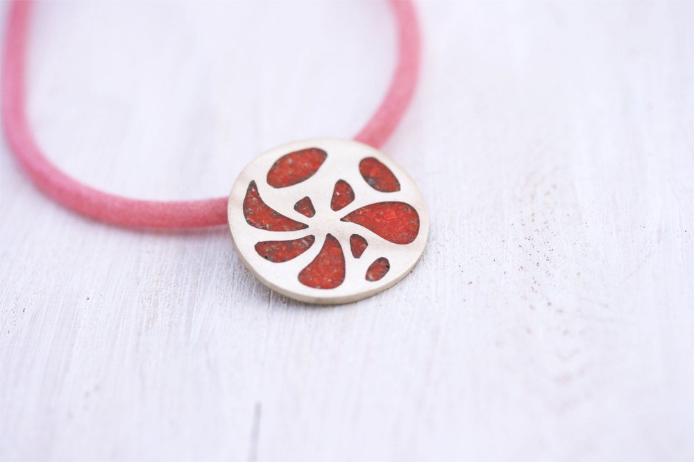 Silver Coral Necklace- Silver and Coral Necklace