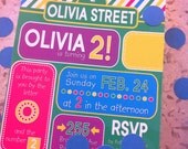Sesame Street Inspired Collection Girl Happy Birthday Party Invitation 20 Il_170x135