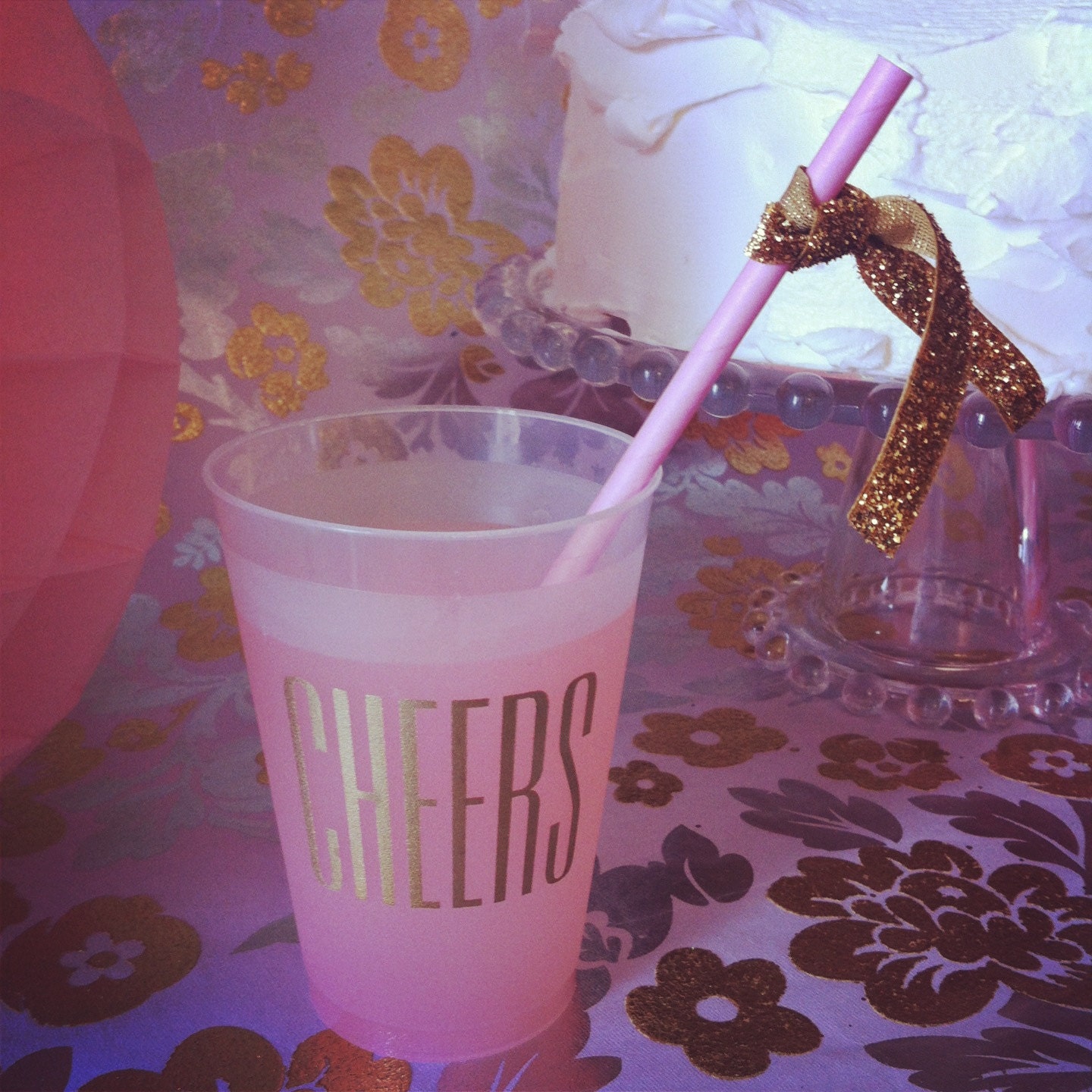 100 printed frosted cups CHEERS Il_570xn