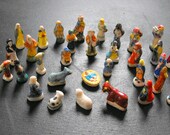 Vintage French Porcelain 'Feves'  30 Tiny Porcelain Figures ...